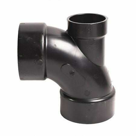 THRIFCO PLUMBING 4 Inch X 4 Inch X 2 Inch ABS 1/4 Bend Elbow with Low Heel 6792249